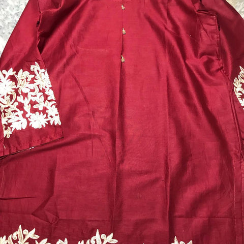 1 Pc Women's Stitched Embroidered Shirt