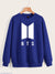 1 Pc Women's Stiched Fleece Printed Sweat Shirt