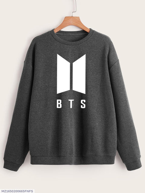 1 Pc Women's Stiched Fleece Printed Sweat Shirt