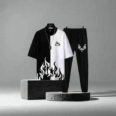 2 Pcs Men’s Polyester Printed Track Suit