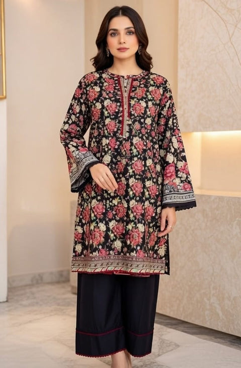 3 PCS Lawn Suit with Trouser & Dupatta