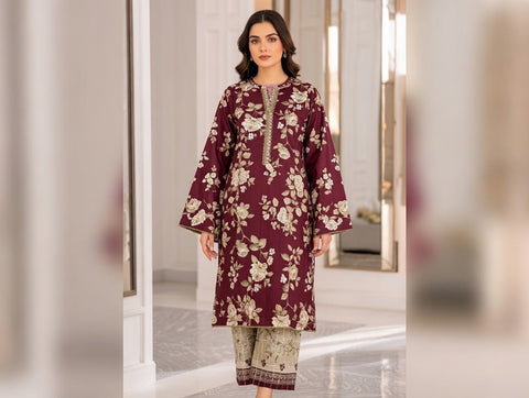 Premium 3 PCS Lawn Suit with Trouser & Dupatta