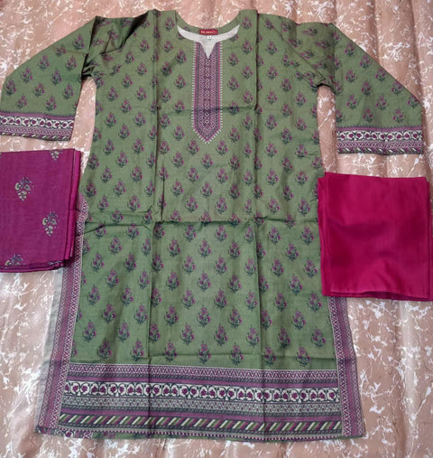 3 PCS Suit Khaddar Premium Shirt with trouser & Dupatta