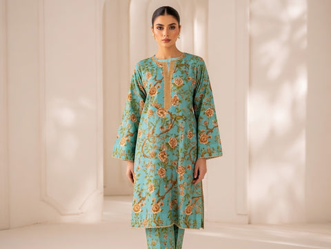 3 PCS Lawn Suit with Trouser & Dupatta