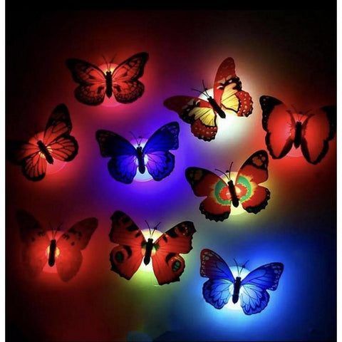 LED Butterfly Night Light – 6 Pcs Color Changing Set