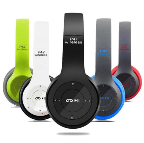 P47 Wireless Stereo Headphones – Black
