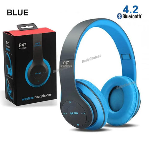 P47 Wireless Stereo Headphones – Black