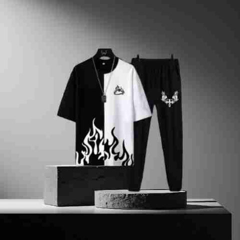 2 Pcs Men’s Polyester Printed Track Suit