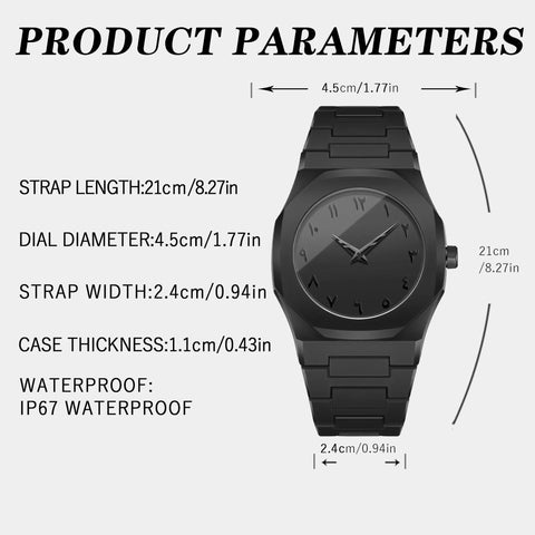 Black Arabic Aura Watch